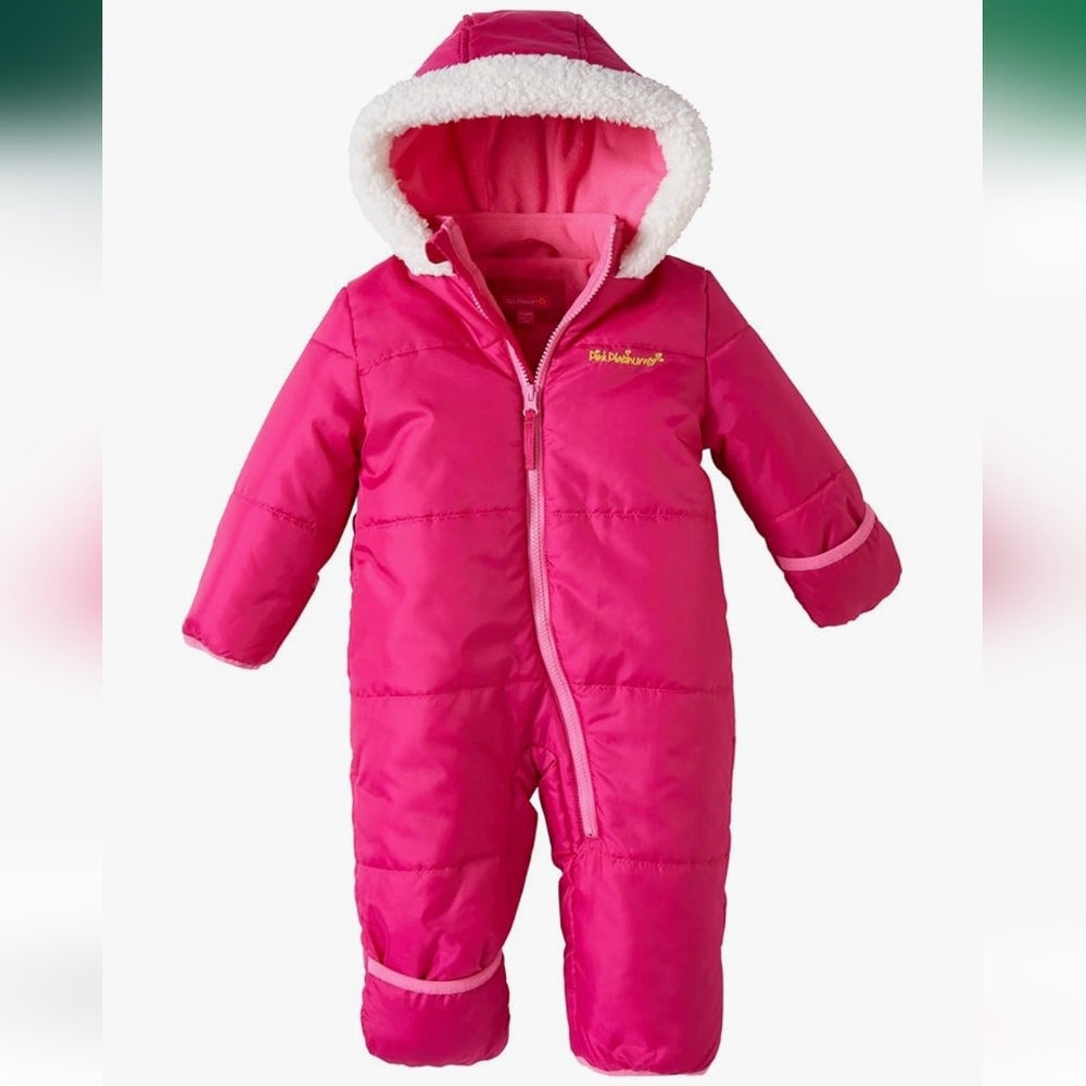 Pink Platinum Baby Girl Snowsuit